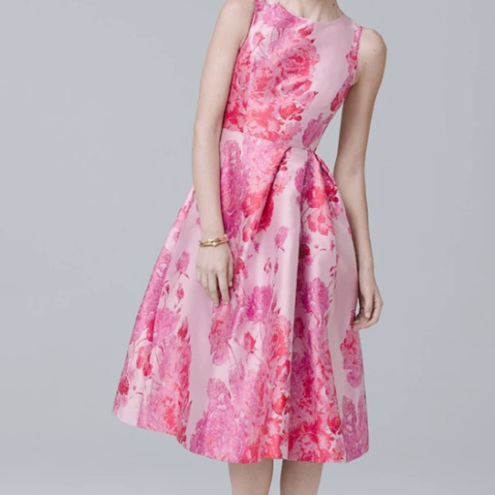 WHBM Floral Jacquard Fit and Flare